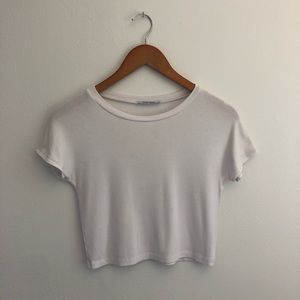 White crop top